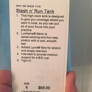 Lululemon Stash n’ Run Tank